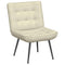 Relaxstoel met voetenbank fluweel crmekleurig