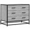 Ladekast 70x41x56 cm bewerkt hout grijs sonoma eikenkleurig