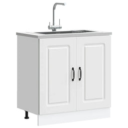 Spoelbakonderkast Kalmar 80x46x81,5 cm bewerkt hout wit