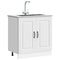 Spoelbakonderkast Kalmar 80x46x81,5 cm bewerkt hout wit