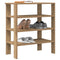 Schoenenrek 61x32x70 cm bewerkt hout artisanaal eikenkleur