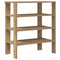 Schoenenrek 61x32x70 cm bewerkt hout artisanaal eikenkleur