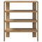 Schoenenrek 61x32x70 cm bewerkt hout artisanaal eikenkleur