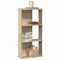 Boekenkast 3-laags 60x30x120 cm bewerkt hout sonoma eikenkleur