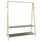 Kledingrek met schappen 132x45,5x150,5 cm bamboe