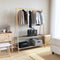 Kledingrek met schappen 132x45,5x150,5 cm bamboe