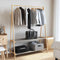Kledingrek met schappen 132x45,5x150,5 cm bamboe