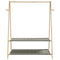 Kledingrek met schappen 132x45,5x150,5 cm bamboe