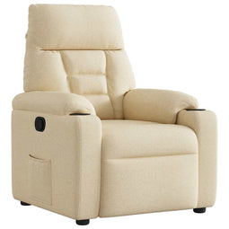 Fauteuil verstelbaar stof crmekleurig