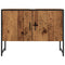 Badkamerkast 80x33x60 cm bewerkt hout oud houtkleurig