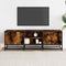Tv-meubel 120x35x41 cm bewerkt hout metaal gerookt eikenkleurig