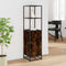 Hoge kast 35,5x35x139 cm bewerkt hout en metaal gerookt eiken
