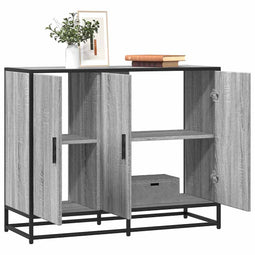 Dressoir 94x35x76 cm bewerkt hout grijs sonoma eikenkleurig