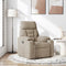 Fauteuil verstelbaar microvezelstof taupe