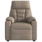 Fauteuil verstelbaar microvezelstof taupe