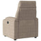 Fauteuil verstelbaar microvezelstof taupe