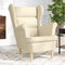 Fauteuil 74x84x100 cm stof crmekleurig