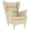 Fauteuil 74x84x100 cm stof crmekleurig