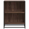 Boekenkast 60x35x76 cm bewerkt hout bruin eikenkleur