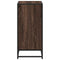 Boekenkast 60x35x76 cm bewerkt hout bruin eikenkleur