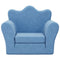 Kinderslaapbank zacht pluche blauw