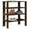 Schoenenrek 61x32x70 cm bewerkt hout gerookt eikenkleurig