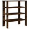 Schoenenrek 61x32x70 cm bewerkt hout gerookt eikenkleurig