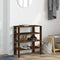 Schoenenrek 61x32x70 cm bewerkt hout gerookt eikenkleurig