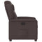 Fauteuil verstelbaar stof donkerbruin