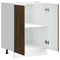 Spoelbakonderkast Kalmar 60x46x81,5 cm hout bruin eikenkleurig