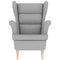Fauteuil 74x84x100 cm stof wolkengrijs