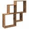 Wandschap 80x15x78,5 cm bewerkt hout oud houtkleurig