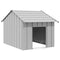 Hondenhok met dak 83x130x85 cm gegalvaniseerd staal