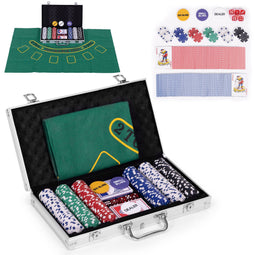 Set poker game - transportkoffer - 300 chips - speelmat