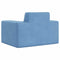 Kinderbank zacht pluche blauw