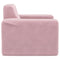 Kinderbank zacht pluche roze