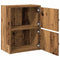 Boekenkast 40x24x52 cm bewerkt hout oud houtkleurig