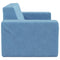 Kinderbank 2-zits zacht pluche blauw