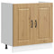 Spoelbakonderkast Kalmar 80x46x81,5 cm hout artisanaal eiken