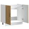 Spoelbakonderkast Kalmar 80x46x81,5 cm hout artisanaal eiken