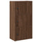Boekenkast 40x24x77 cm bewerkt hout bruin eikenkleurig