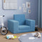 Kinderslaapbank zacht pluche blauw
