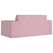 Kinderbank 2-zits zacht pluche roze