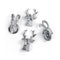 Trendform Magneten Alpine - set van 4 - zilver