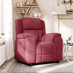 Fauteuil verstelbaar stof wijnrood