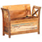Halbankje 103x33x72 cm massief gerecycled hout