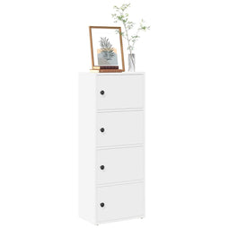 Boekenkast 40x24x102 cm bewerkt hout wit