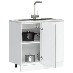 Keuken onderkast Porto bewerkt hout grijs sonoma eiken