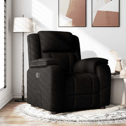 Fauteuil verstelbaar stof zwart