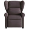 Fauteuil verstelbaar stof donkerbruin